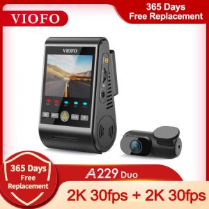 VIOFO A229 DUO Dash Cam  Front and Rear View Camera 2K+2K With WI FI and GPS Logger Car Dvr Voice Notification Sony Sensor מצלמת דרך כפולה מקצועית לרכב מבוססת קבל דגם חדש מומלץ לרכישה דרך עליאקספרס