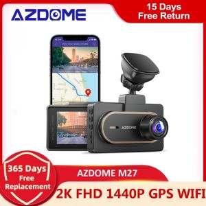 Azdome M27 Car Dvr 2k Fhd 1440p Dash Cam Built-in Gps Wifi 3inch Ips Screen Car Recorders Parking Monitor,g-sensor,loop Record - D מצלמת דרך איכותית מאוד עם מסך גדול ואפליקציה מומלצת דרך עליאקספרס 