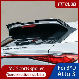 For Byd Atto 3 2022 Mc Sports Spoiler Top Center Wing Trunk Spoiler Top Wing Trunk Abs Carbon Fiber Pattern Atto3 Accessories - Sp ספוילר לBYD ATTO3 ספוילר מומלץ לרכב BYD עשוי קרבון ספורט לרכישה דרך עליאקספרס