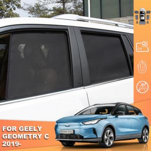 For Geely Geometry C 2019 2020 2021 2022 Magnetic Car Sunshade Shield Front Windshield Frame Curtain Rear Side Window Sun Shade - חלונות שחורים מגנטיים וילונות לג 'ילי גיאומטריה מומלצים לרכישה מעליאקספרס