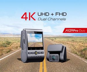 מוסכניקים מצייצים אביזרים לרכב קונים באינטרנט מצלמות דרך מומלצות לרכב A129 Pro Duo VIOFO 4K Dual Dash Cam Ultra HD 4K for Road Front Newest 4K DVR Super Night Vision car camera with GPS and HK3