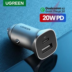 UGREEN Car Charger Type C Fast USB Charger for iPhone 14 13 12 Xiaomi Car Charging Quick 4.0 3.0 Charge Moible Phone PD Charger המטען מהיר הכי טוב ומומלץ בעולם לרכישה דרך עליאקספרס