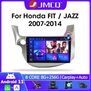 Jmcq 2 Din Android 11.0 Car Radio For Honda Fit Jazz 2007-2013 Multimedia Video Player Gps Navigation Rds 4g Carplay Head Unit - C מערכת מולטימדיה מבוססת אנדרואיד להונדה ג'אז תואם מקור עם אנדרואיד אוטו וקארפליי מומלצת לרכישה מחו"ל דרך עליאקספרס