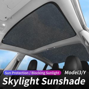 For tesla model 3 2019 2022 2023/model Y Glass roof Sunshade Front Rear Sunroof  Skylight Blind Shading Net sunroof sunshade  כיסוי גג פנורמי לטסלה כיסוי איכותי, מראה מקורי ובעיקר מצנן את הרכב בקיץ 