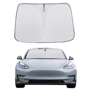 Car Windshield Sun Shade Covers Visors Auto Front Window Sunscreen Parasol Coche For Tesla Model 3 Y Sunshade Accessories New - Wi