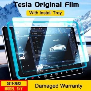 9h Matte Tempered Glass Screen Protector For Tesla Model 3 Y 2022 2021 Center Control Dashboard Touchscreen Film Model3 Modely - A