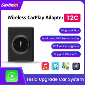 T2c Carlinkit Mini Carplay Wireless Box Wifi Bluetooth Adapter For Tesla Model 3/ X/y/s Apple Carplay Dongle Ota Online Upgrade - קארפליי אלחוטי לטסלה - דונגל קארפליי אלחוטי לטסלה לרכישה דרך עליאקספרס - מומלץ מאוד