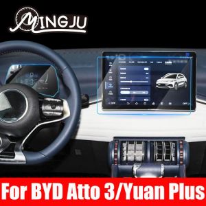 For Byd Atto 3 Yuan Plus 2022 2023 Car Styling Gps Navigation Tempered Screen Protector Cover Protective Film - Automotive Interio - עבור BYD Atto 3 יואן בתוספת 2022 2023 רכב סטיילינג GPS ניווט מזג מסך מגן כיסוי מגן סרט