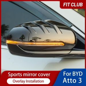 2pcs Sports Side Rearview Mirror Cap Wing Mirror Cover For Byd Atto 3 Yuan Plus 2022 Rearview Mirror Anti Scratching Accessories - 2pcs ספורט צד Rearview מראה כובע אגף מירור כיסוי עבור BYD Atto 3 יואן בתוספת 2022 Rearview מראה אנטי שריטות אביזרים
