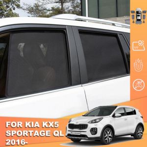 For Kia Sportage QL 2015 2021 Magnetic Car Sunshade Shield Front Windshield Mesh Frame Curtain Rear Side Window Sun Shade Visor
