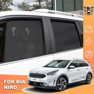 For Kia Niro 2016 2017 2018 2019 2020 2021 Magnetic Car Sunshade Front Windshield Frame Curtain Rear Side Window Sun Shade Visor -