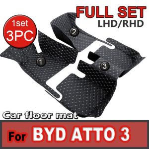 Car Floor Mats For BYD ATTO 3 2022 Custom Auto Foot Pads Automobile Carpet Cover Interior Accessories - AliExpress סט שטיחים מעור לBYD מומלצים מאוד לרכישה מעליאקספרס