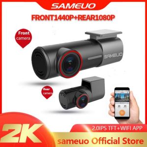 SAMEUO U700 Mini Hidden FHD 1080P Car Dash Cam Front Rear Camera DVR Detector with WiFi FHD Video Recorder 24H Parking Monitor מצלמת דרך כפולה מבוססת קבל מומלצת כוללת צילום חניה וצילום לילה מאליאקספרס