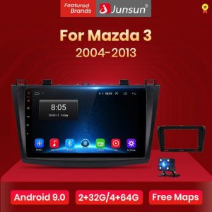 Junsun V1 2G+32G Android 10.0 DSP Car Radio Multimedia Video Player For Mazda 3 bk 2004 2013 Mazda3 Navigation GPS 2 din DVD מולטימדיה אנדרואיד מומלצת לרכב למאזדה 3 2004 עד 2013