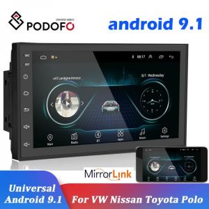 Podofo 2 din Car Radio 2.5D GPS Android Multimedia Player Universal 7" audio Navigation For Volkswagen Nissan Hyundai Kia Toy מערכת מולטימדיה אנדרואיד מומלצת אוניברסלית מתאימה לרוב הרכבים לקניה דרך אליאקספרס