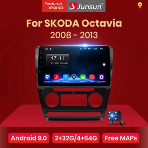 Junsun 2G+32G Android 10 4G Car Radio Multimedia Video Audio Player Navigation GPS For SKODA Octavia 2 2008 2013 A5 2Din no DVD מבצעים והנחות למערכות המולטימדיה המומלצות של JUNSUN עד 10$ הנחה והנחה כללית על כל המוצרים