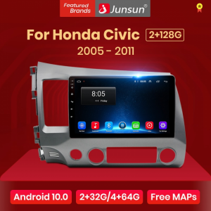 Junsun V1 2G+32G Android 10.0 DSP Car Radio Multimedia Video Player For Honda Civic 8 2005 2011 Navigation GPS No 2din 2 din dvd