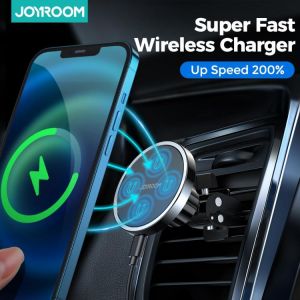 15W Qi Magnetic Wireless Car Charger Phone Holder for iPhone 12 Pro Max Universal Wireless Charging Car Phone Holder for Huawei - מטען אלחוטי מגנט לרכב מהיר ומומלץ