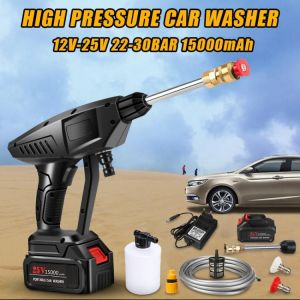  15000mAh 30BAR Wireless Car Washer High Pressure Car Wash Water Gun Portable High Pressure Washer Foam for Makita Battery אקדח שטיפה לרכב אלחוטי בלחץ גבוה 