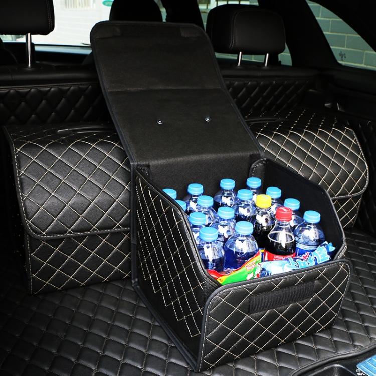 Leather Car Trunk Storage Box Car Organizer Storage Bag Portable